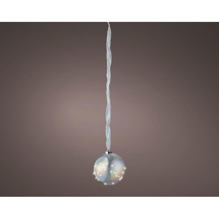 SFERA VETRO LED SU NASTRO D.20CM.